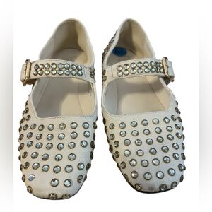 Camila Coelho Princess Flats Shoes / Rhinestones/ Balletcore/ 6 1/2 / Whimsical